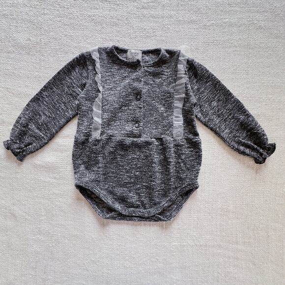 Tocoto Vintage Charcoal Bodysuit VGUC 18mo - Picture 1 of 7